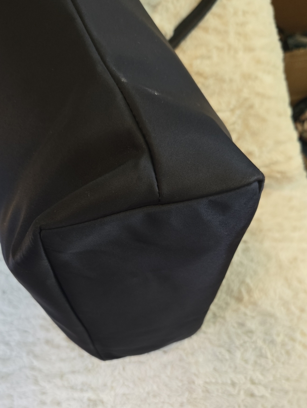 kate spade Black Nylon/ Leather Tote Bag With Added Charm EUC - Picture 6 of 10